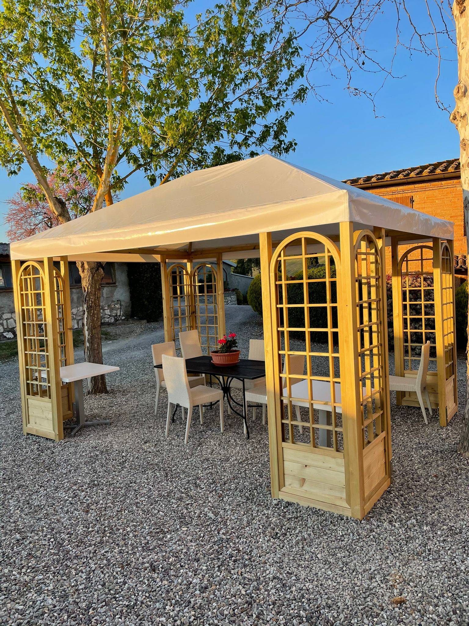 gazebo da giardino in legno 3x3 siena